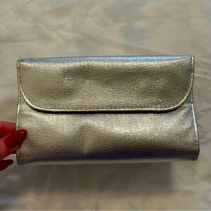 Bare Minerals Silver Cosmetic Organizer Travel Bag